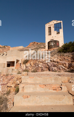 Cabo de Gata Nijar Parc naturel, des mines abandonnées à Rodalquilar, la Province d'Almeria, Andalousie, Espagne Europe Banque D'Images