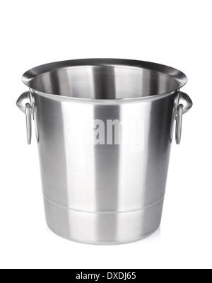 Vide champagne seau à glace. Isolé sur fond blanc Banque D'Images