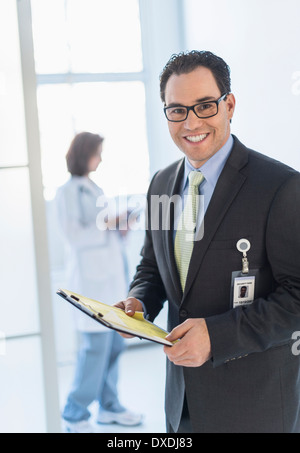 Portrait de l'administrateur de la santé à l'hôpital Banque D'Images