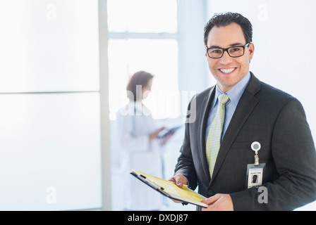 Portrait de l'administrateur de la santé à l'hôpital Banque D'Images