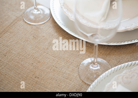 Close up of simple and elegant place setting Banque D'Images