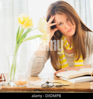 Portrait de femme à 24 Banque D'Images