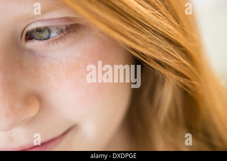 Close up de visage de jeune fille Banque D'Images