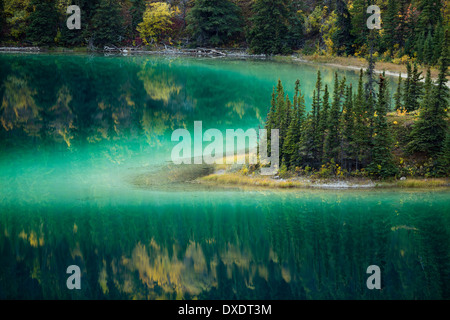 Le lac Emerald, nr Carcross, au Yukon, Canada Banque D'Images