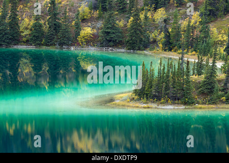 Le lac Emerald, nr Carcross, au Yukon, Canada Banque D'Images