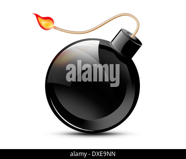 Cartoon illustration à la bombe. Banque D'Images