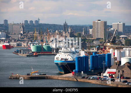 Le port d'Aberdeen, Écosse N/E Banque D'Images