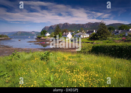 Village Plockton, Loch Carron, N/W Highlands. Banque D'Images