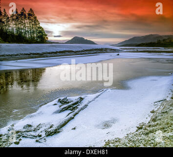 Loch Laggan, Glen Spean, Badenoch, Highlands Banque D'Images