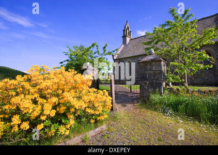 Le style gothique de l'église de Trossachs, sur les rives du Loch Achray,Trossachs-région,Stirlingshire.Ecosse Banque D'Images