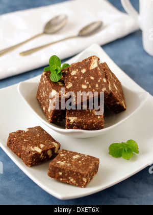 Les cookies au chocolat Nougat. Recette disponible. Banque D'Images