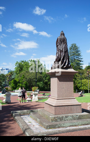 Statue de la reine Victoria dans l'Albert Park, Auckland, île du Nord, Nouvelle-Zélande Banque D'Images