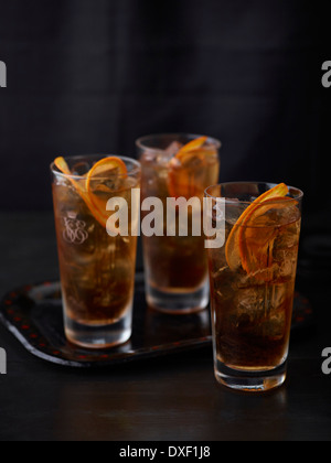 Cocktails d'Orange, Studio Shot Banque D'Images