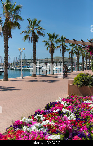 La promenade principale de la ville méditerranéenne d'Alicante, sur la Costa Blanca en Espagne. Banque D'Images