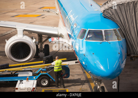 L'aéroport international Ministro Pistarini, également connu sous le nom de l'aéroport international Ezeiza, à Buenos Aires, Argentine. Banque D'Images