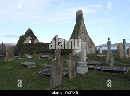 Ruine de l'église près de balnakeil durness ecosse mars 2014 Banque D'Images