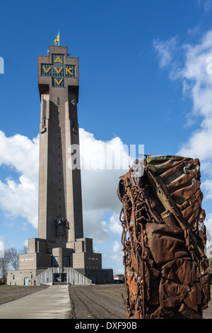 L'IJzertoren / tour de l'Yser, Première Guerre mondiale un monument et musée, mémorial à Diksmuide / Dixmude, Flandre occidentale, Belgique Banque D'Images