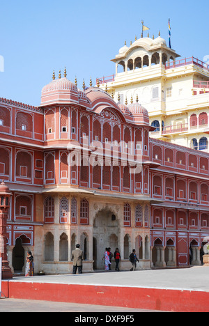 Chandra Mahal à Jaipur City Palace Banque D'Images