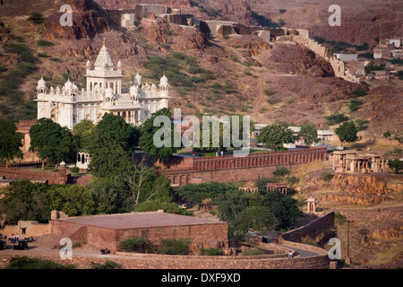 Jaswant Thada - Le Cénotaphe de Maharaja Jaswant Singh le deuxième - Jodhpur, au Rajasthan, Banque D'Images