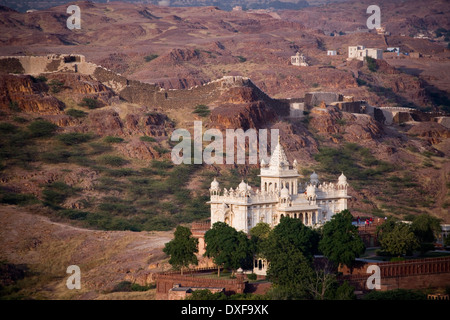 Jaswant Thada - Le Cénotaphe de Maharaja Jaswant Singh le deuxième - Jodhpur, au Rajasthan, en Inde. Banque D'Images