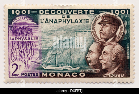 Timbres-poste de Monaco Banque D'Images