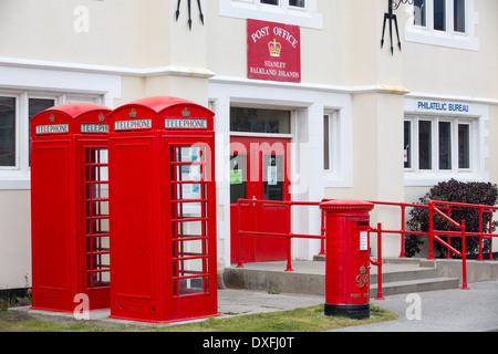 Le bureau de poste à Port Stanley, la capitale des îles Malouines. Banque D'Images