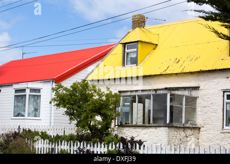 Immobilier à Port Stanley dans les îles Falkland. Banque D'Images