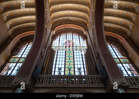 Site moderniste de Sant Pau, Sant Pau Recinte Modernista, Hospital de la Santa Creu i Sant Pau, Lluís Domènech i Montaner, Barcelone, Catalogne Banque D'Images