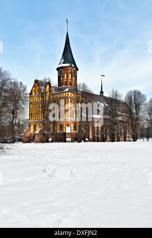 La Cathédrale de Koenigsberg en hiver. Kaliningrad (jusqu'en 1946 Koenigsberg), Russie Banque D'Images