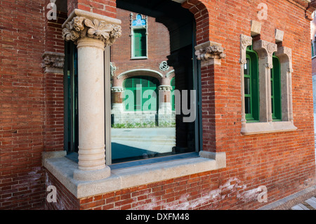 Site moderniste de Sant Pau, Sant Pau Recinte Modernista, Hospital de la Santa Creu i Sant Pau, Lluís Domènech i Montaner, Barcelone, Catalogne Banque D'Images