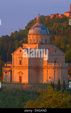 L'église Madonna di San Biagio, Montepulciano, Province de Sienne, Toscane, Italie Banque D'Images