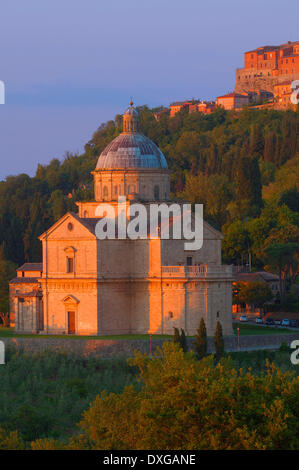 L'église Madonna di San Biagio, Montepulciano, Province de Sienne, Toscane, Italie Banque D'Images