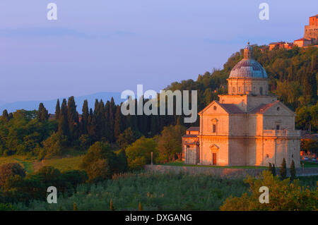 L'église Madonna di San Biagio, Montepulciano, Province de Sienne, Toscane, Italie Banque D'Images