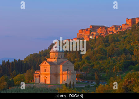 L'église Madonna di San Biagio, Montepulciano, Province de Sienne, Toscane, Italie Banque D'Images