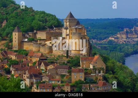 Le château de Castelnaud, Dordogne, Castelnaud la Chapelle, vallée de la dordogne, Périgord, Aquitaine, France Banque D'Images