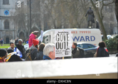 La place du parlement, Londres, Royaume-Uni. 26 mars 2014. L'écrou mars passe par la place du Parlement. Crédit : Matthieu Chattle/Alamy Live News Banque D'Images