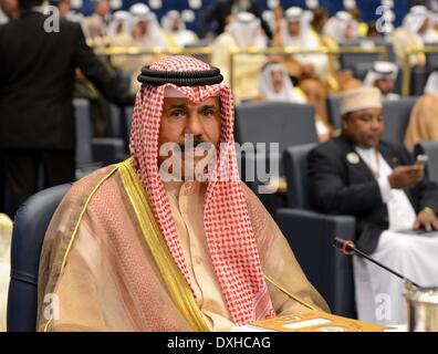 La ville de Koweït, Koweït. Mar 26, 2014. Le Prince du Koweït Sheikh Nawaf Al Ahmed Al Sabah assiste à la 25e session de clôture du Sommet de la Ligue arabe dans la ville de Koweït, Koweït, le 26 mars 2014. Credit : Noufal Ibrahim/Xinhua/Alamy Live News Banque D'Images