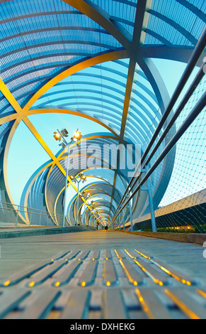 Pont Arganzuela par Dominique Perrault. Madrid, Espagne. Banque D'Images