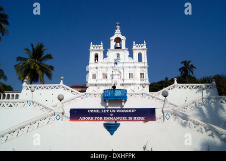 L'architecture baroque portugais Notre Dame de l'Eglise de l'Immaculée Conception à l'Inde Goa Panjim Panaji Banque D'Images