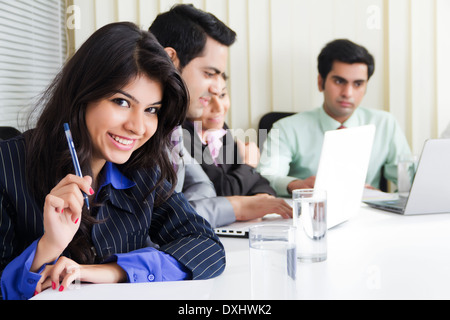 Indian Business People Working in Office Banque D'Images