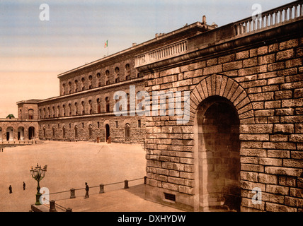 Le Palais Pitti, résidence royale, Florence, Italie, vers 1900 Banque D'Images