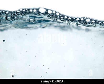 Gros plan d'eau et de bulles Banque D'Images