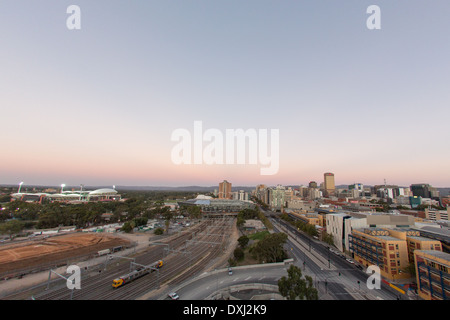 Une vue de la ville d'Adelaïde à partir d'une position élevée Banque D'Images