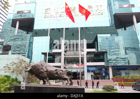 La bourse de Shenzhen CHINE Banque D'Images