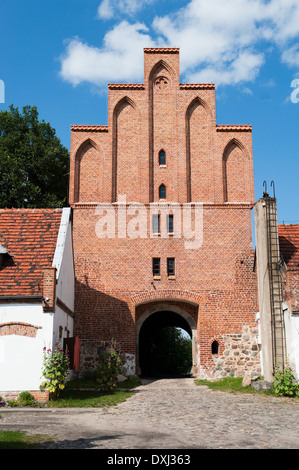 Dans Bierzgłowski Château Zamek, voïvodie de Cujavie-Poméranie, dans le centre-nord de la Pologne Banque D'Images