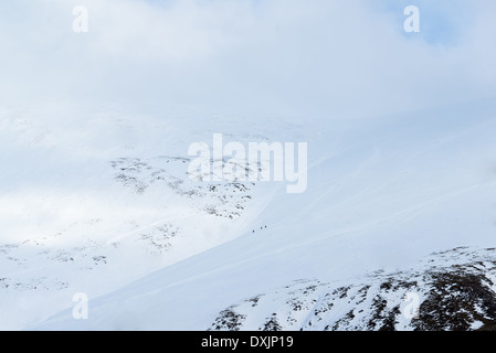 Ben Nevis, 1343 mètres de haut, dans les Highlands écossais et la plus haute montagne dans les îles britanniques. Banque D'Images