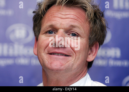 Gordon Ramsey souriant, portrait, Prague, République tchèque Banque D'Images