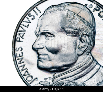 Portrait du Pape Jean Paul II le médaillon du Vatican Banque D'Images