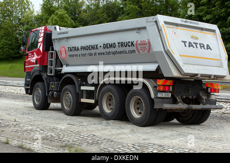 Chariot de Tatra sur le polygone d'essai, Koprivnice République Tchèque Banque D'Images