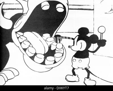 MICKEY, SOURIS, STEAMBOAT WILLIE, 1928 Banque D'Images